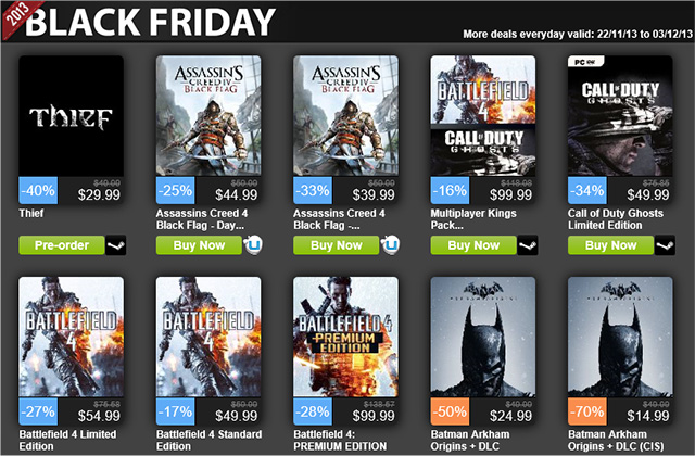 Gaming Dragons Black Friday 2013
