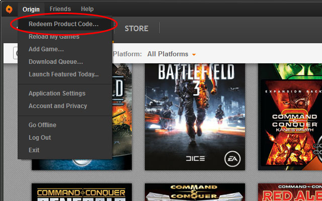 Origin-Redeen-Product-Code